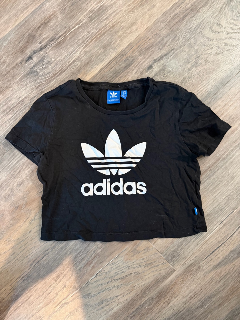 adidas Black Trefoil Logo Short Sleeve Tee